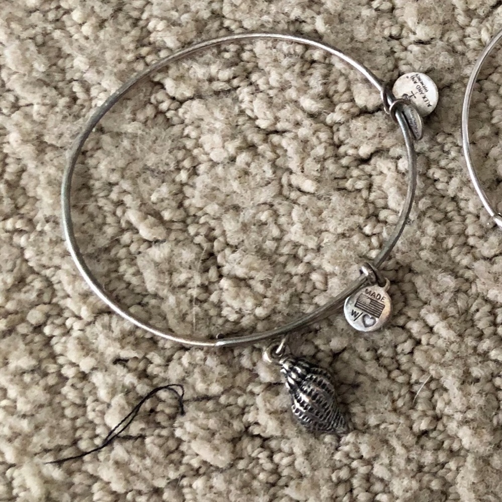 Silver seashell Alex and Ani bracelet